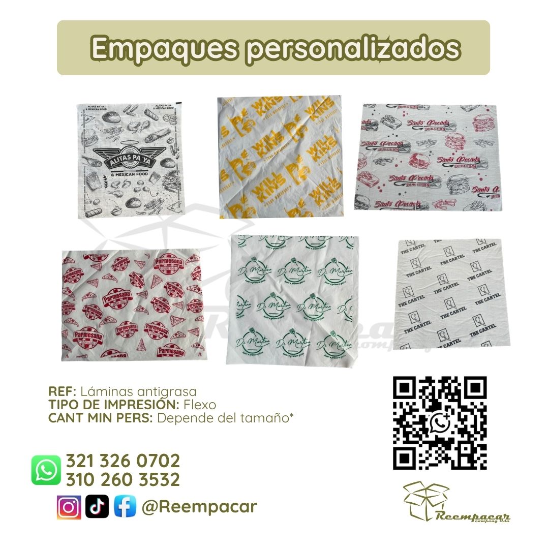 Láminas antigrasa – Personalizada